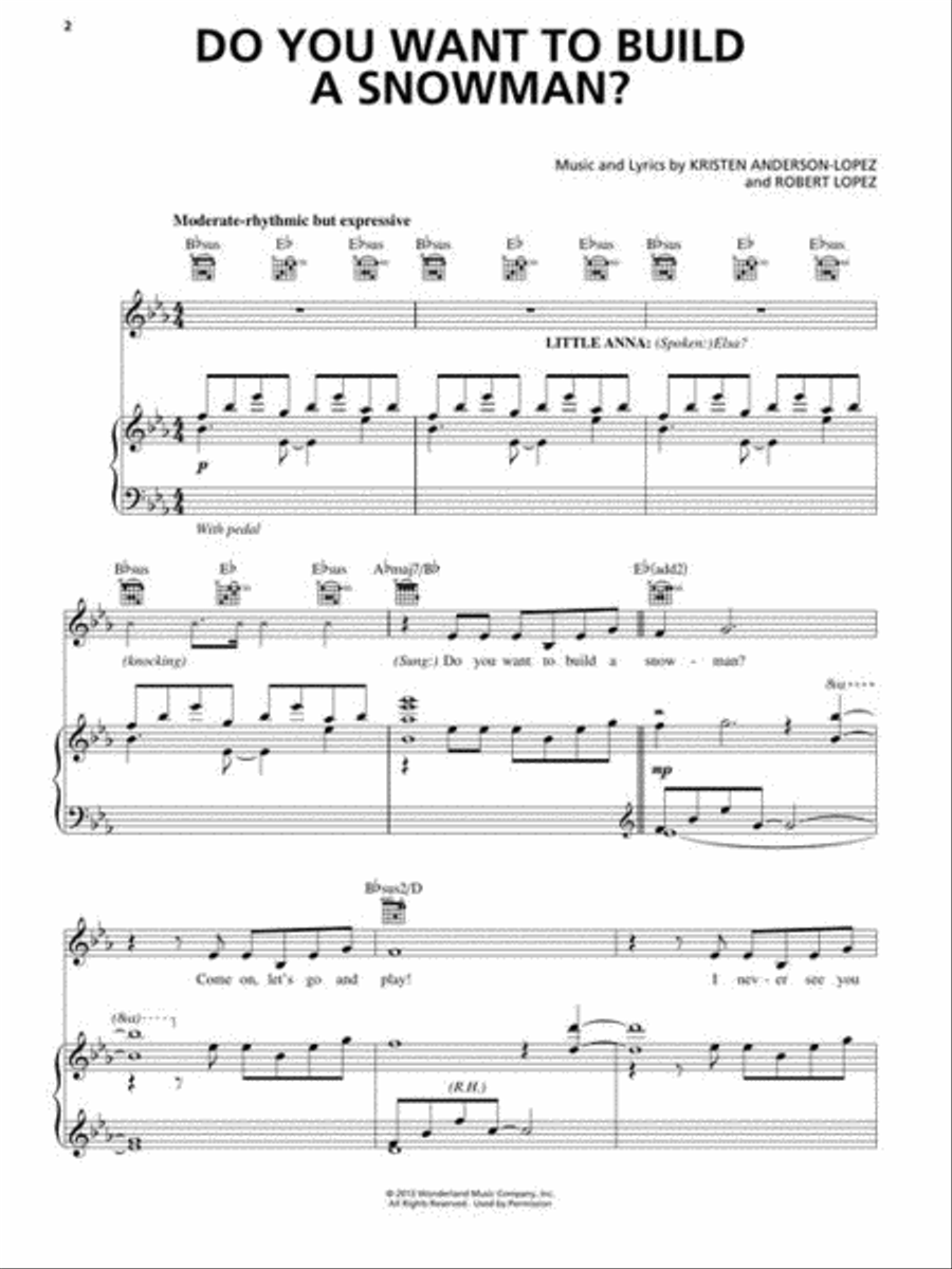 Frozen Piano, Vocal, Guitar scores gallery preview page 4