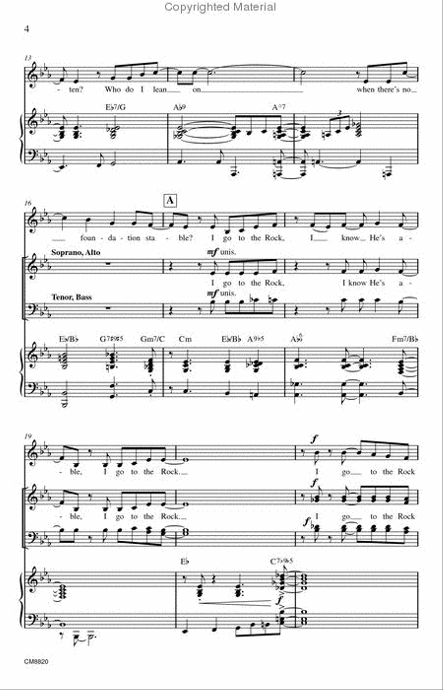 I Go To the Rock 4-Part scores gallery preview page 3