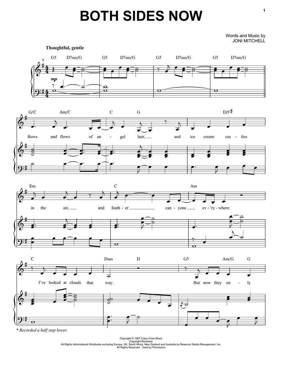 Both Sides Now (from CODA) Voice scores gallery preview page 1