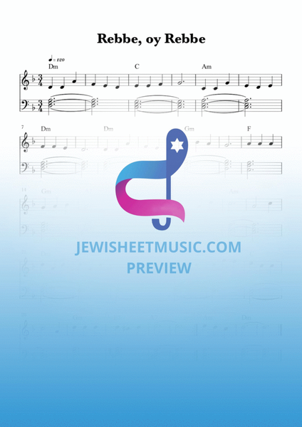 Rebbe oy Rebbe. Chabad song easy tutorial. image number null