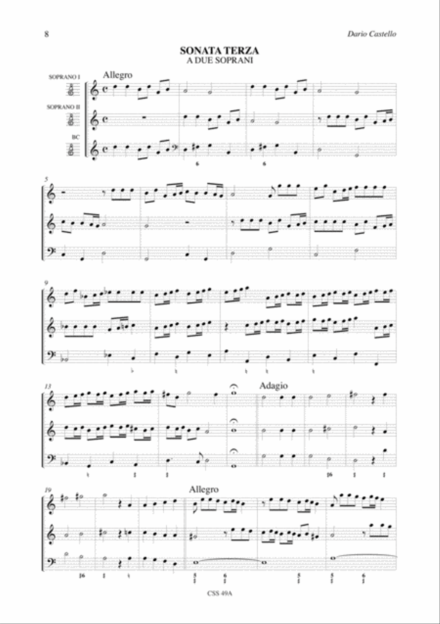 Instrumental Works - Vol. 2: Sonate concertate in stil moderno for one, two, three, four-parts and Continuo (Venezia, 1629) 4-Part scores gallery preview page 5