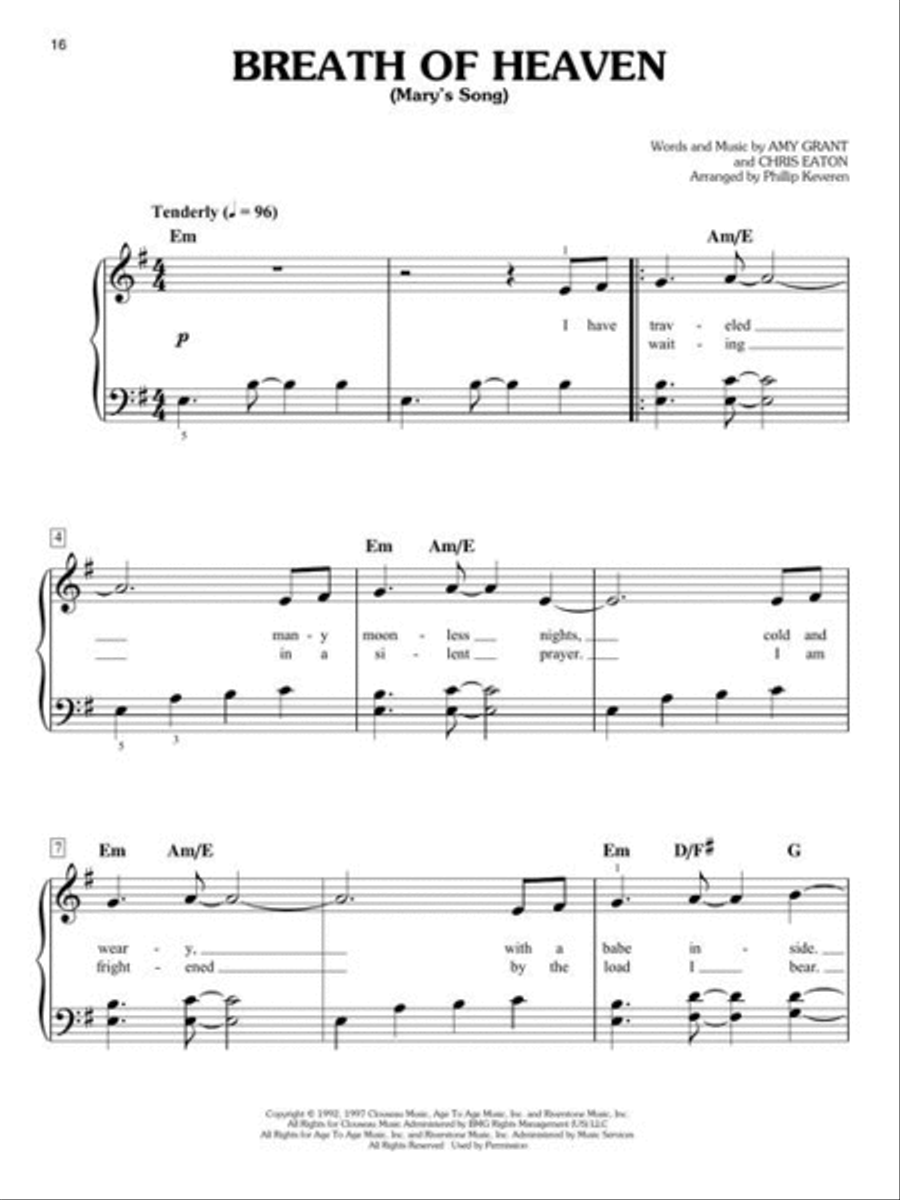 Christmas Sentiments Easy Piano scores gallery preview page 5