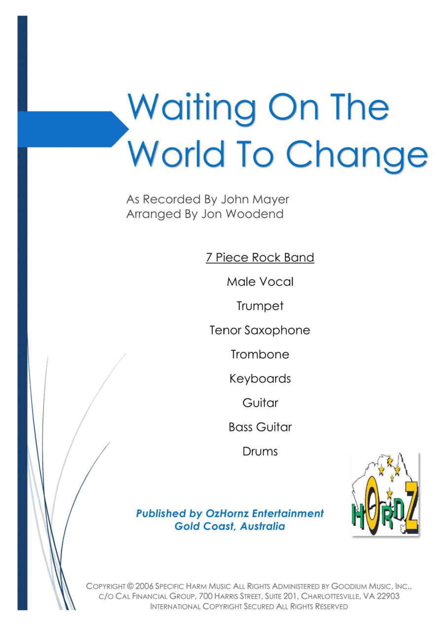 Waiting On The World To Change Jazz Ensemble scores gallery preview page 1