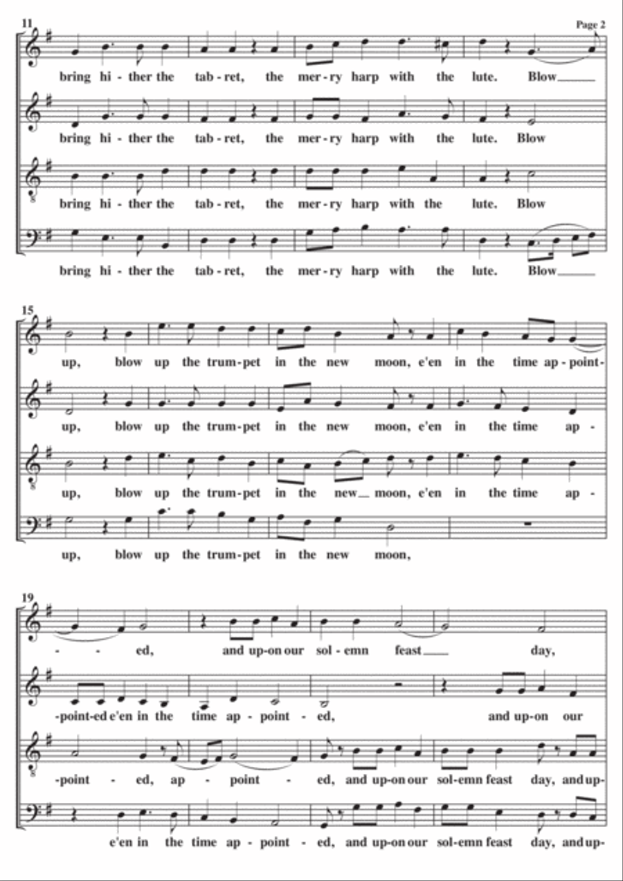 O Sing Joyfully Adrian Batten A Cappella SATB 4-Part scores gallery preview page 2