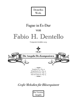 Book cover for Fugue in Eb Major for Woodwind Quintet