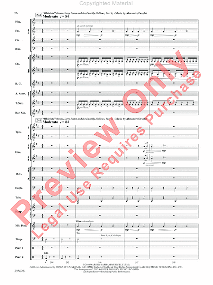 The Complete Harry Potter Concert Band scores gallery preview page 57