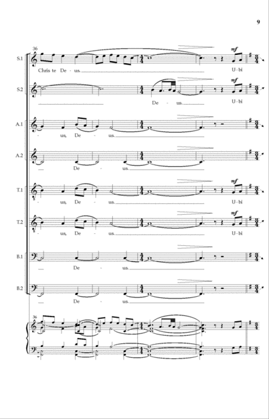 Ubi Caritas II: Through Infinite Ages Divisi scores gallery preview page 8