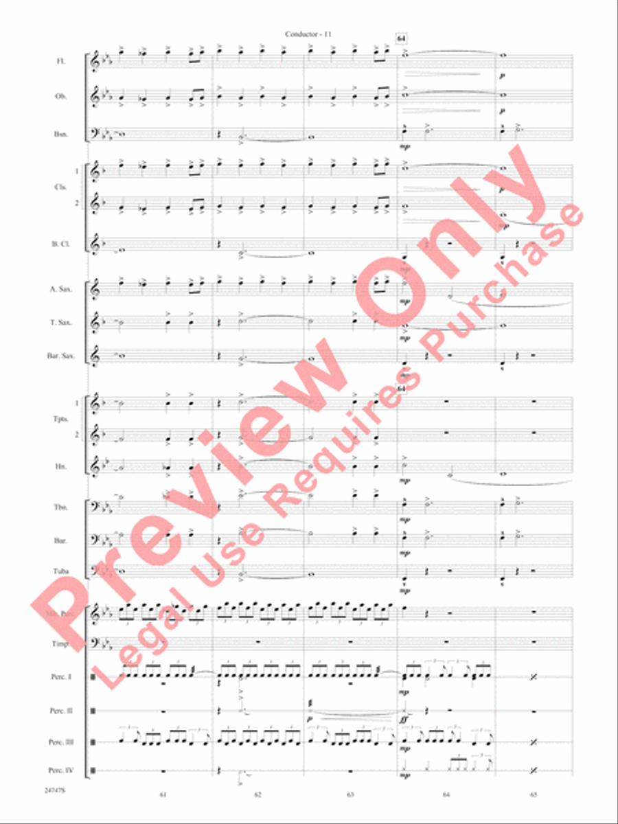 Halo Theme (from Halo Suite) Concert Band scores gallery preview page 13