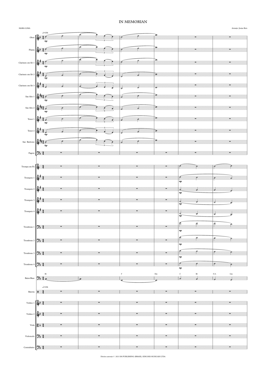 In Memorian Full Orchestra scores gallery preview page 1