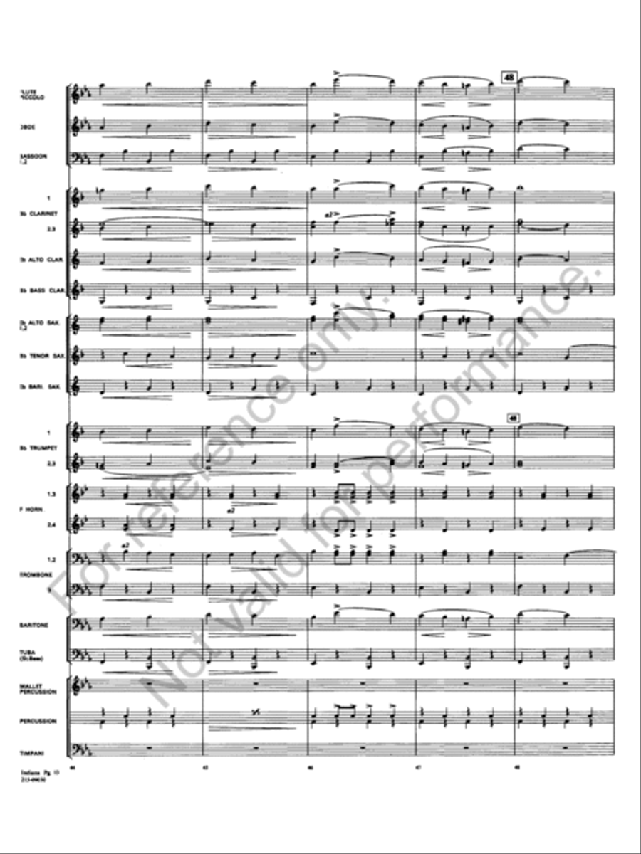 Indiana State Band Concert Band scores gallery preview page 14