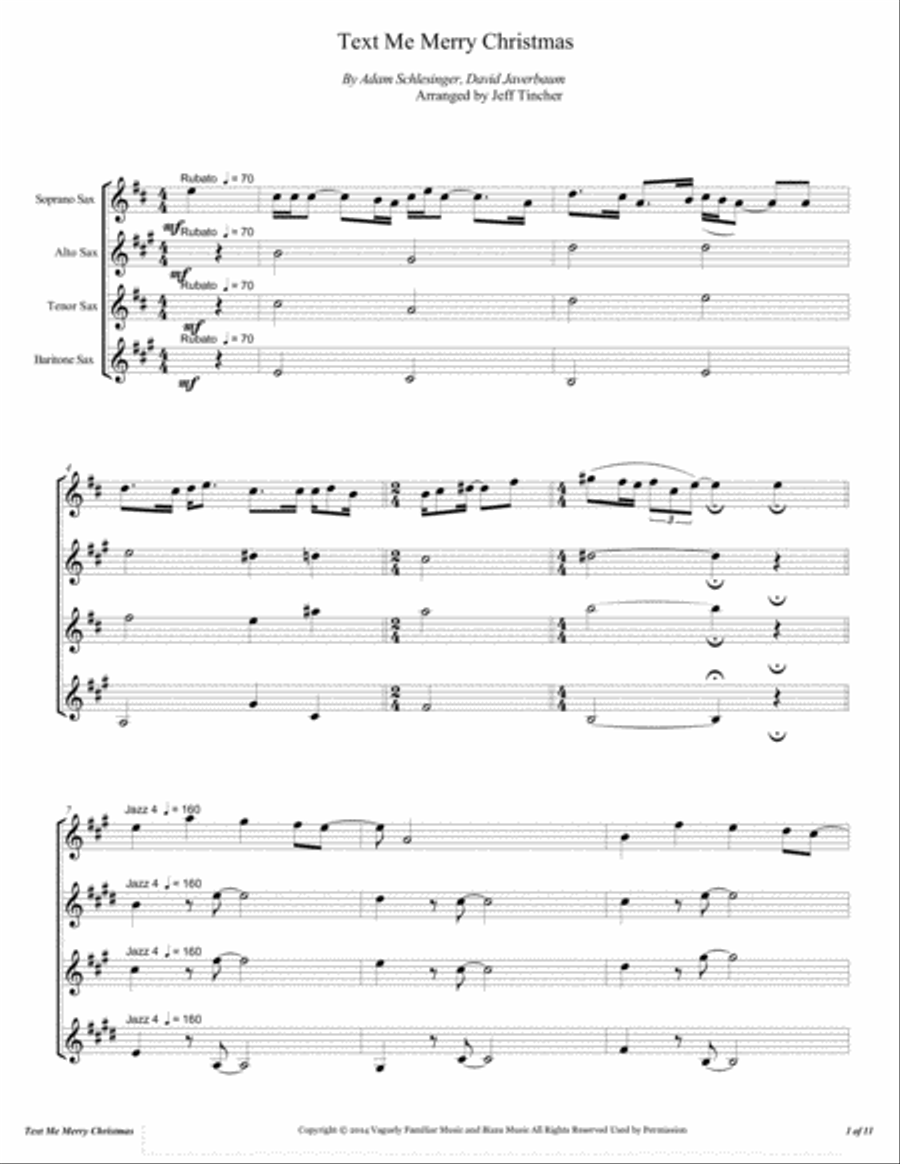 Text Me Merry Christmas Woodwind Quartet scores gallery preview page 2