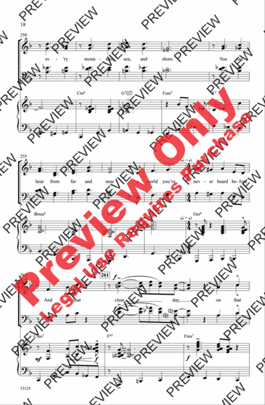 On a Clear Day 4-Part scores gallery preview page 18