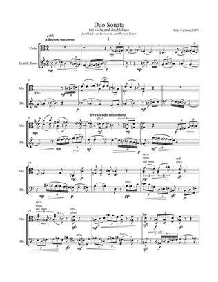Duo Sonata for viola and doublebass