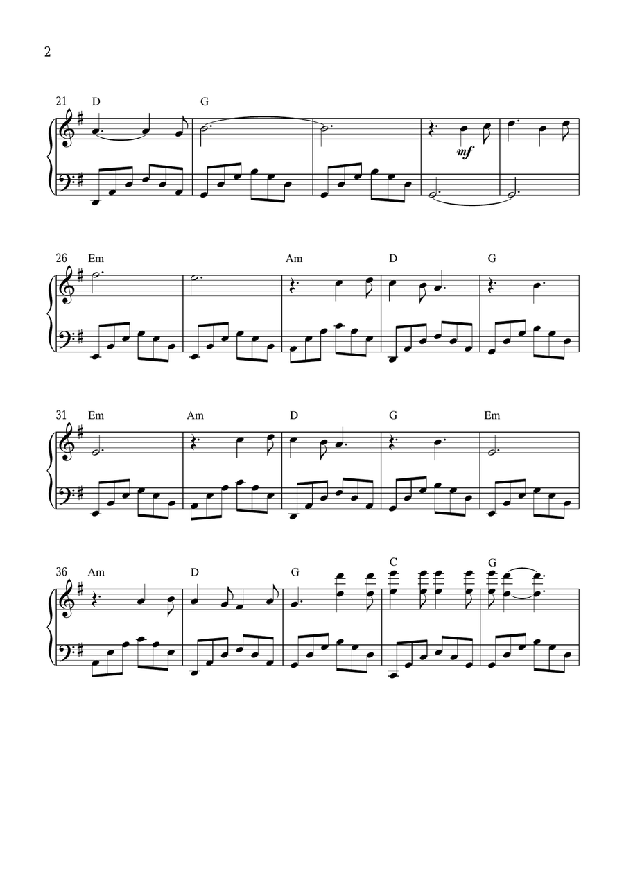 Put Your Head On My Shoulder Piano Solo scores gallery preview page 2