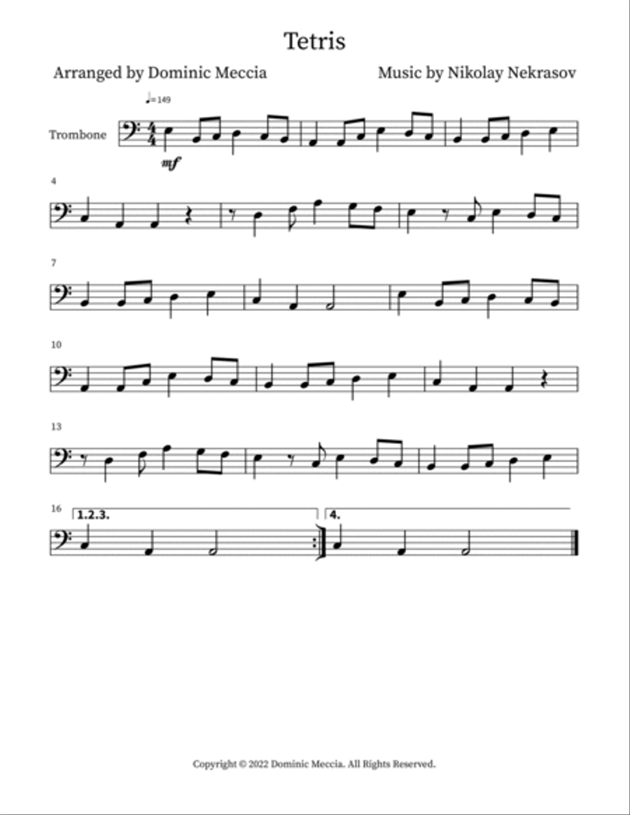 Tetris Tetris Brass Duet scores gallery preview page 2