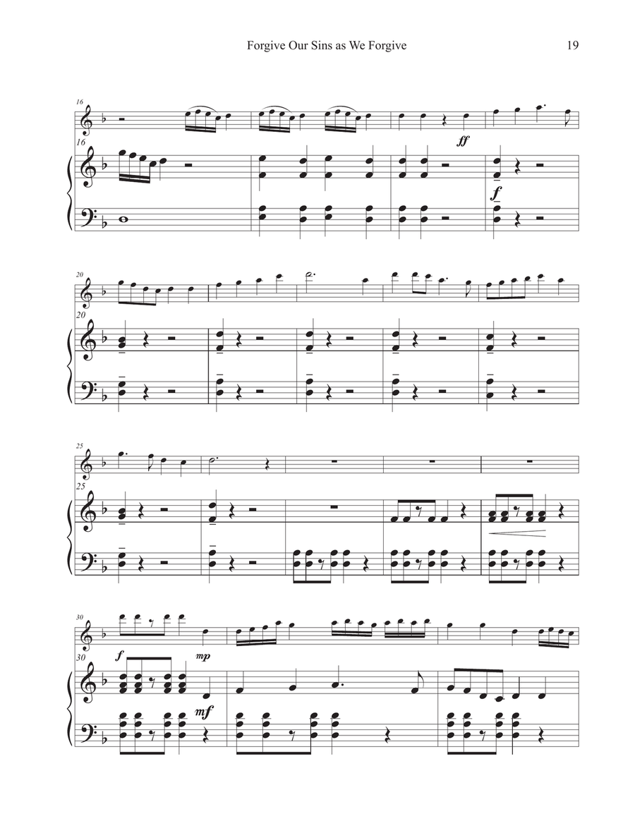 Forgive Our Sins as We Forgive (Hymn Tune: DETROIT) Flute Solo scores gallery preview page 2
