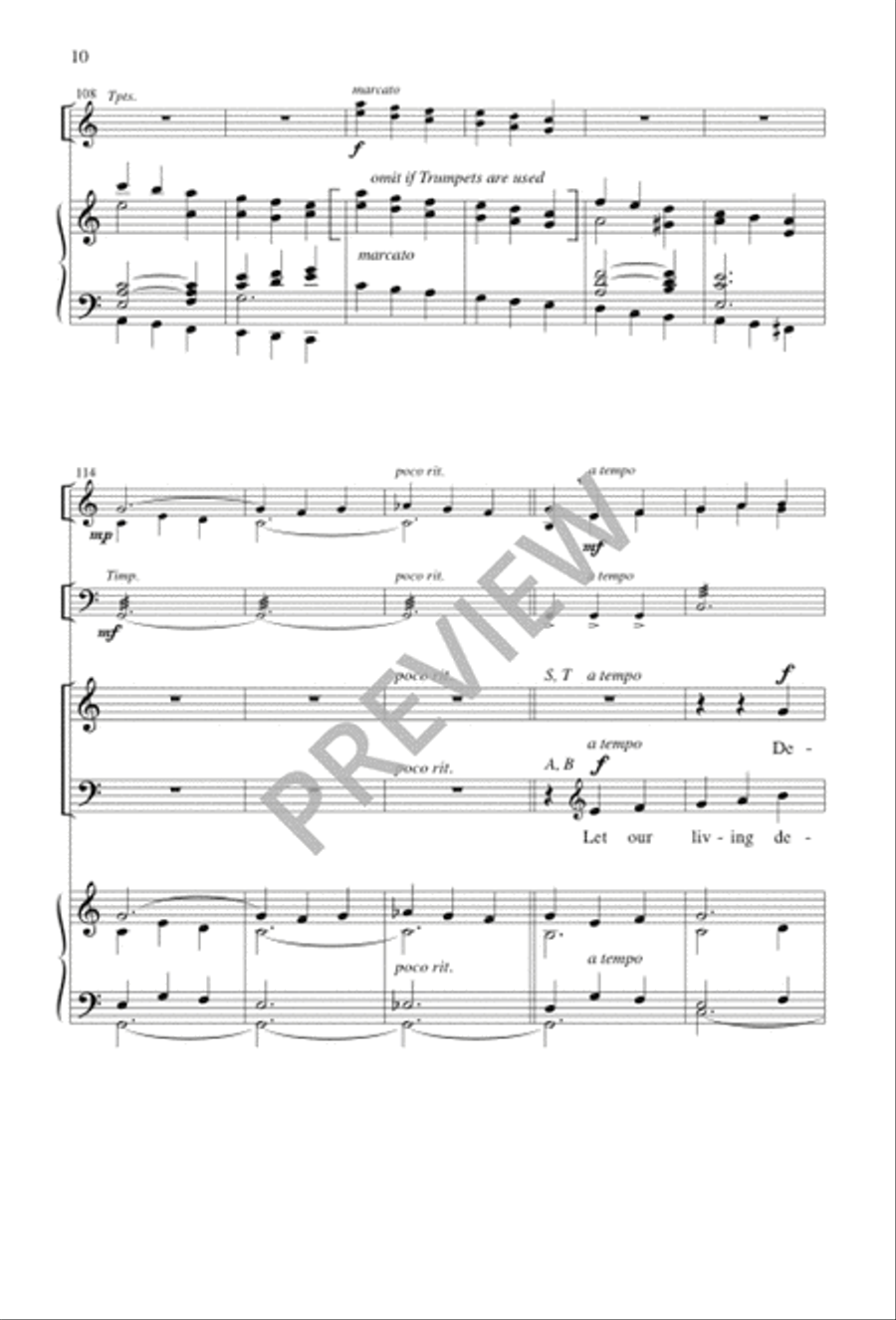 Worthy Is God to Be Praised 4-Part scores gallery preview page 10