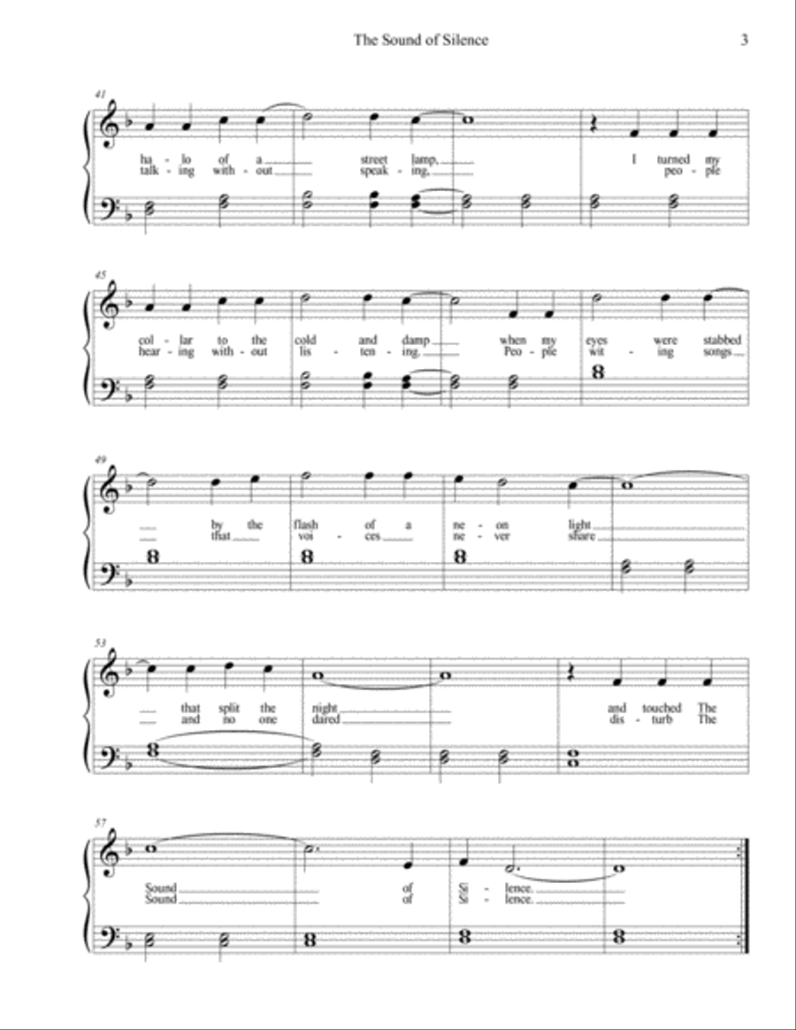 The Sound Of Silence Voice scores gallery preview page 4