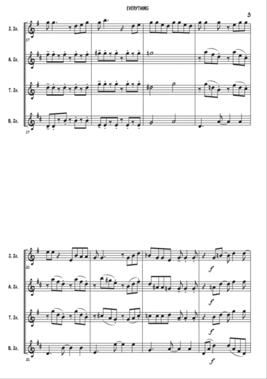 Everything Everything Woodwind Quartet scores gallery preview page 3