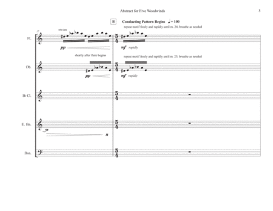 Abstract Woodwind Quintet scores gallery preview page 5