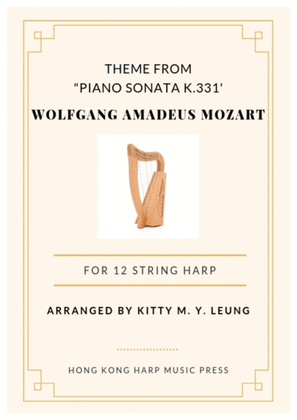 Theme from Piano Sonata K.331 by Mozart - 12 String Lap Harp solo