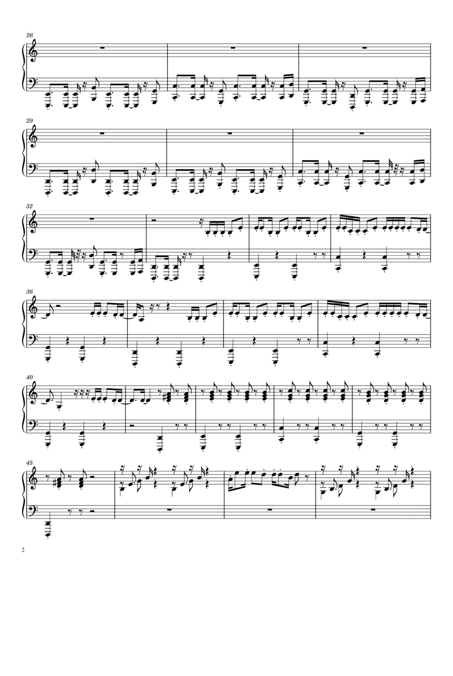 Bailando Bailando Piano Solo scores gallery preview page 2