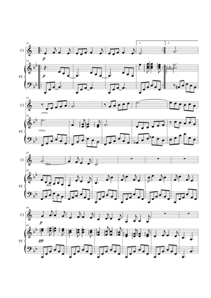 Barcarola. Clarinet and piano image number null
