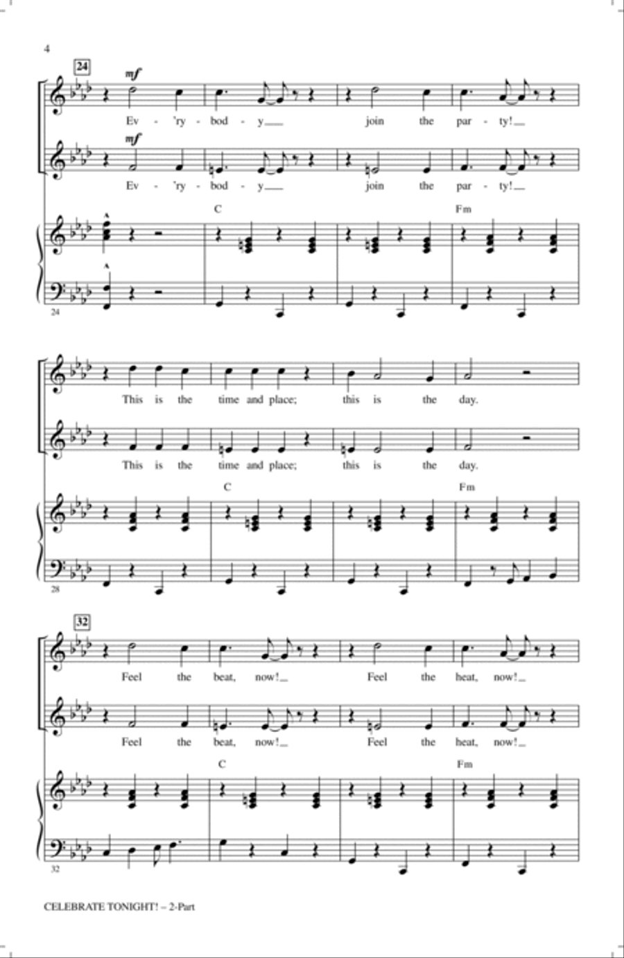 Celebrate Tonight! 2-Part scores gallery preview page 3