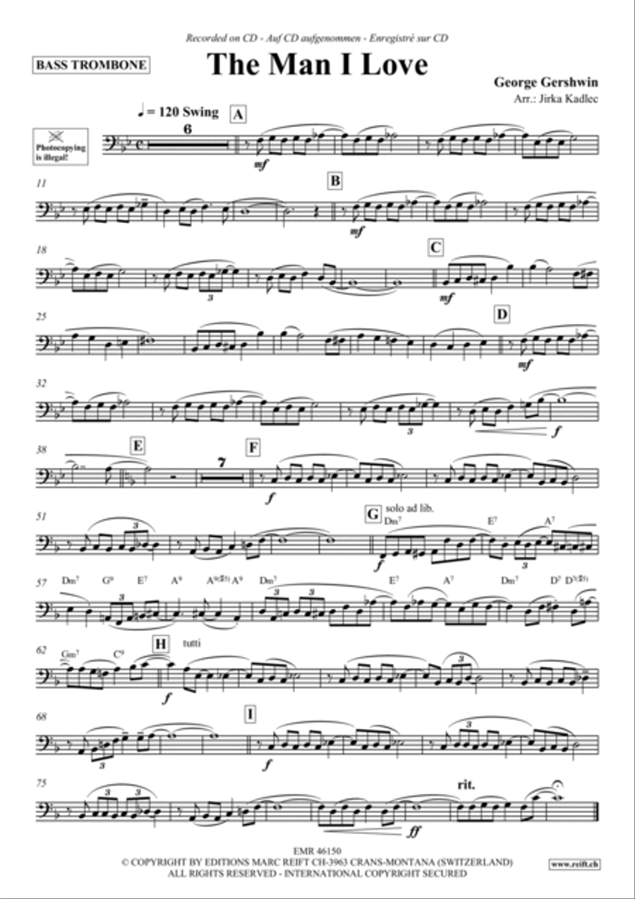 The Man I Love Trombone scores gallery preview page 2