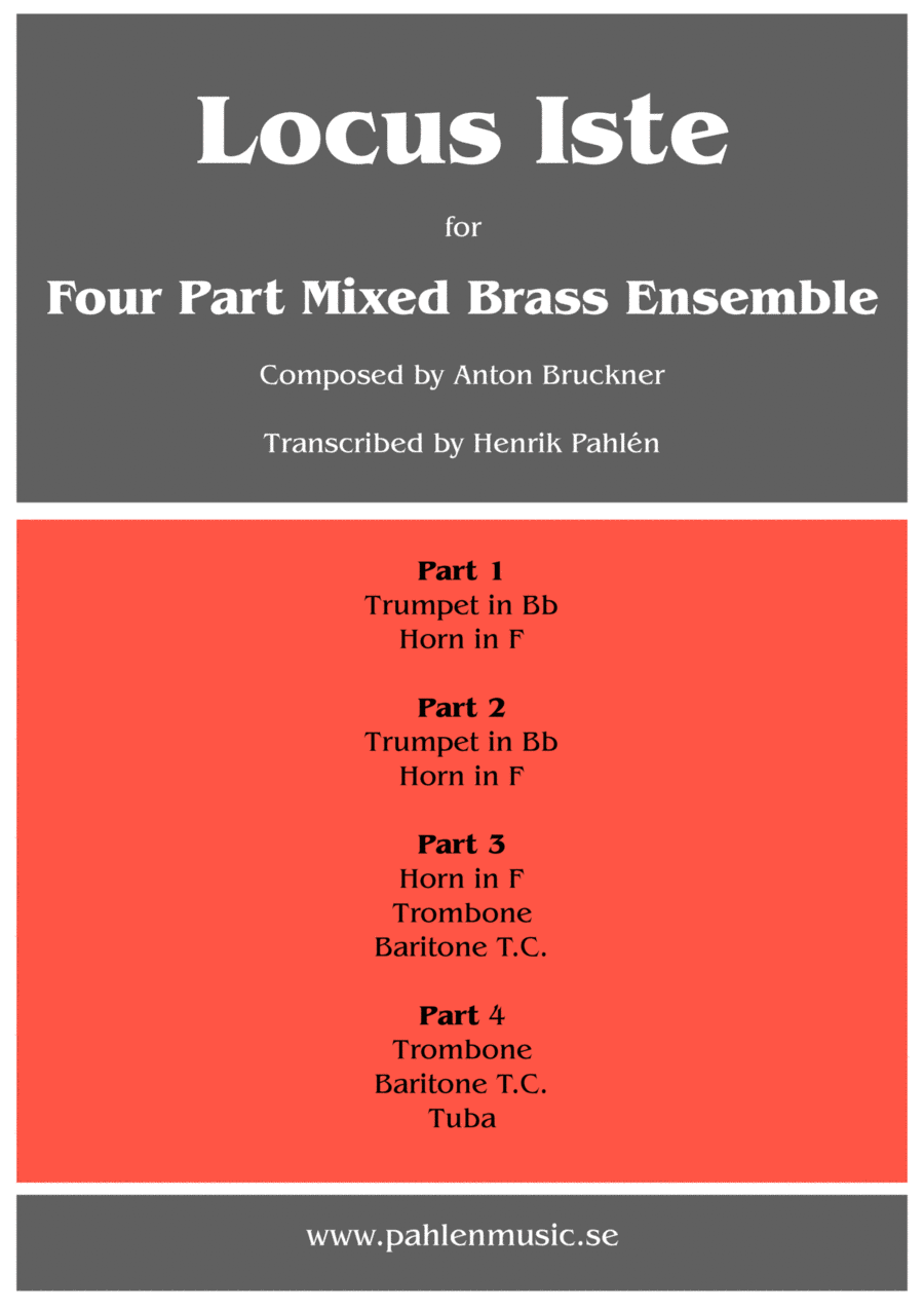 Locus Iste for Brass Ensemble Brass Ensemble scores gallery preview page 1