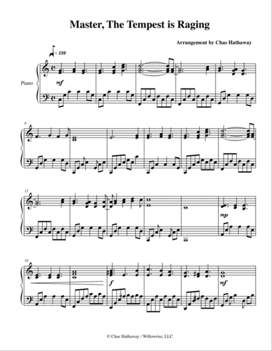 Master the Tempest is Raging Piano Solo scores gallery preview page 3