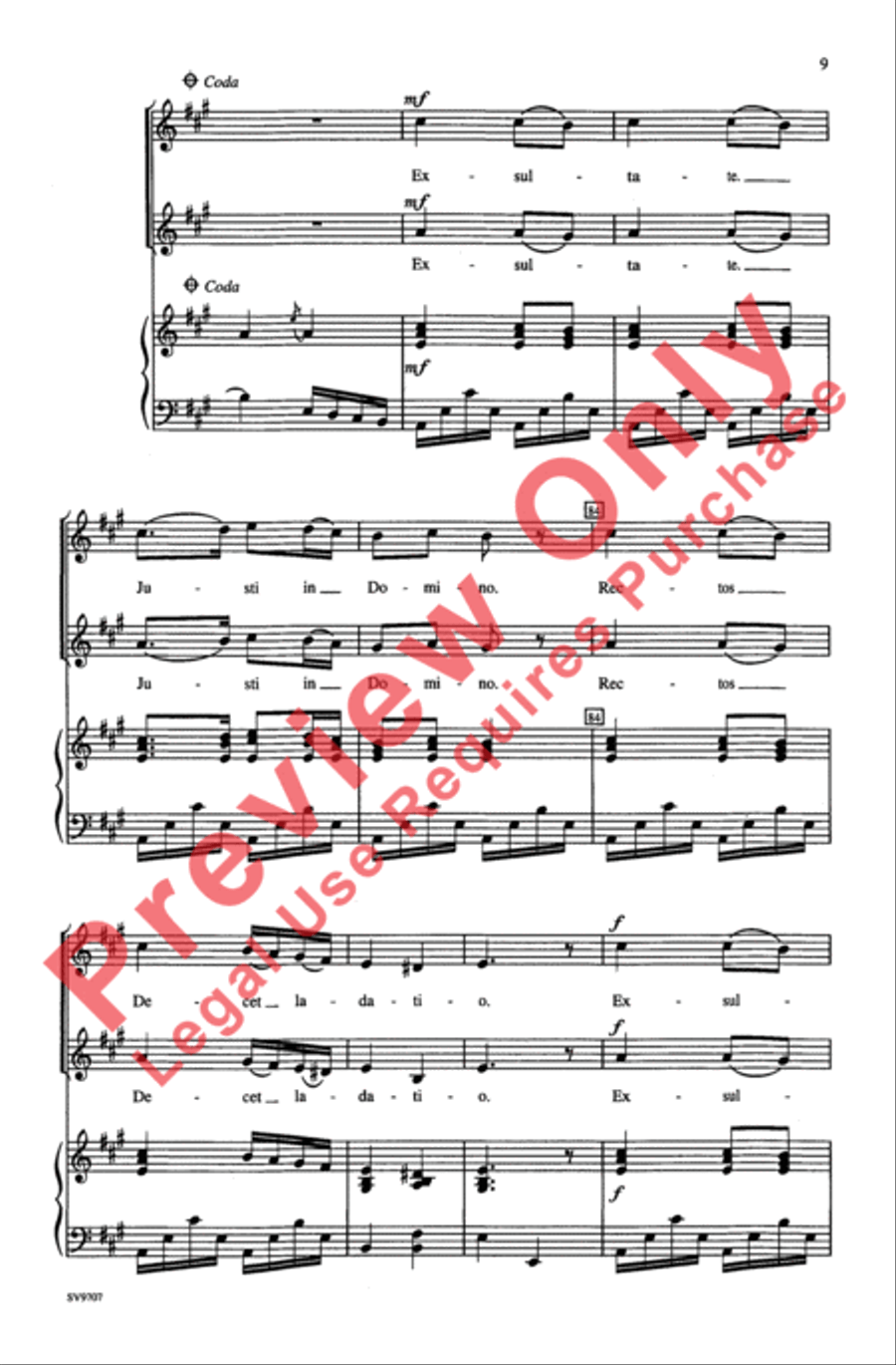 Exsultate Justi 2-Part scores gallery preview page 9