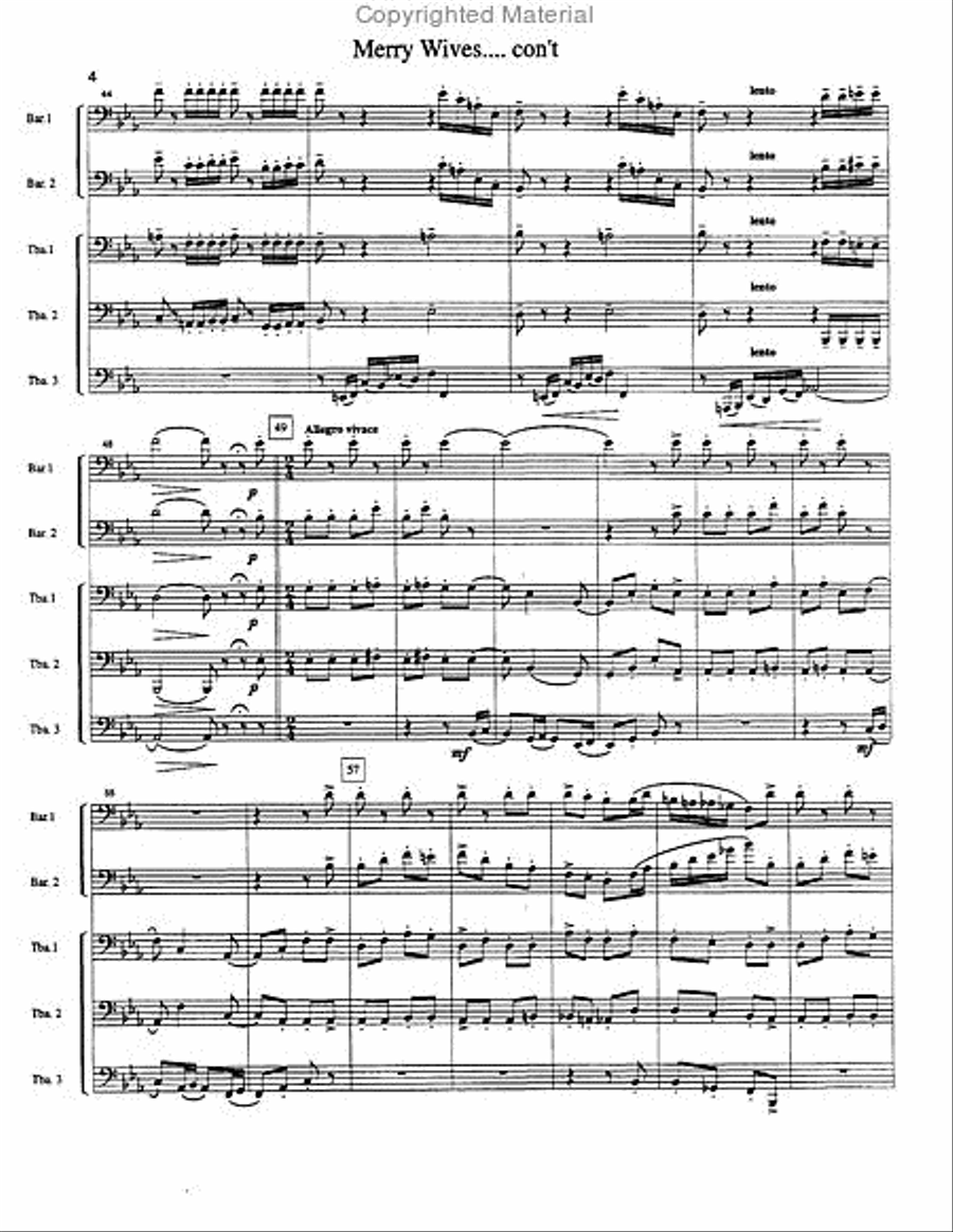 Merry Wives of Windsor Overture Large Ensemble scores gallery preview page 5