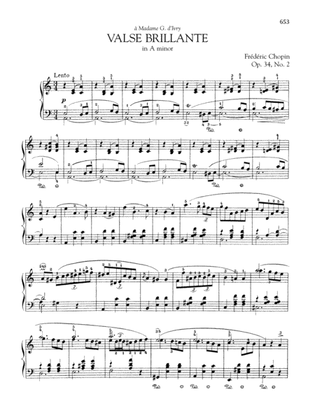 Book cover for Valse brillante in A minor, Op. 34, No. 2