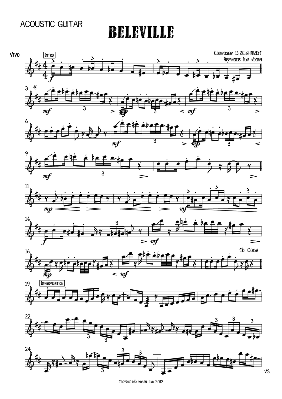 Belleville Belleville Jazz Ensemble scores gallery preview page 1
