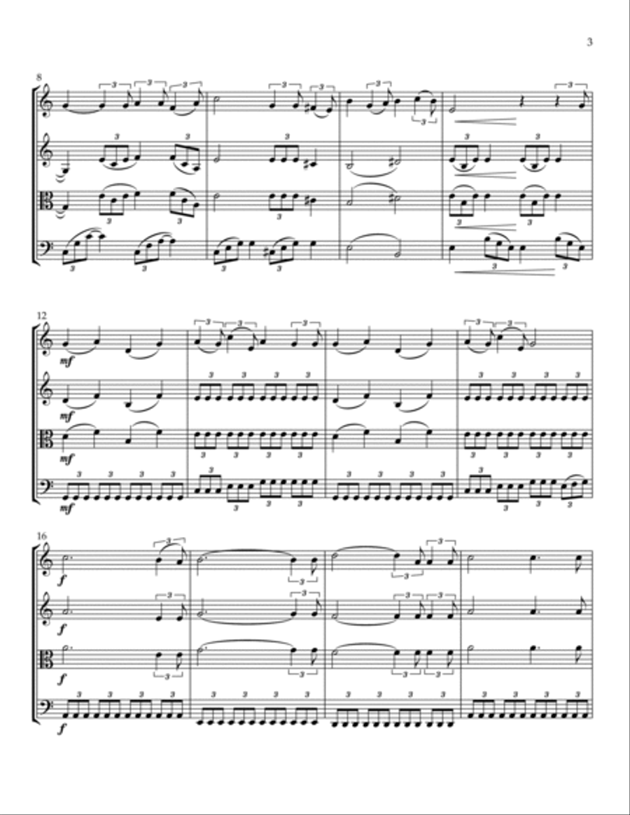 O Holy Night - Cantique de Noël String Trio scores gallery preview page 3