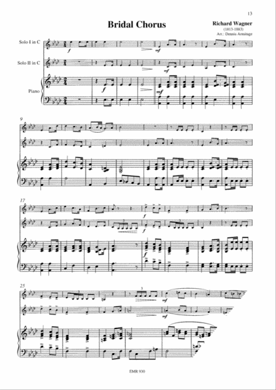 Wedding Music Clarinet scores gallery preview page 7