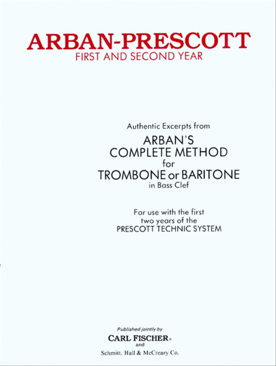 Arban-Prescott: First And Second Year Baritone Horn scores gallery preview page 1