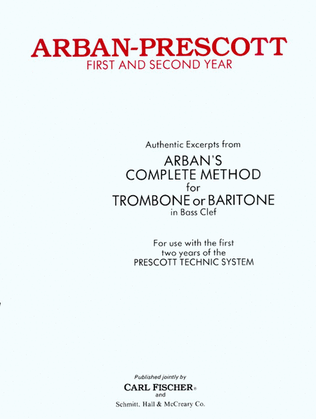 Book cover for Arban-Prescott: First And Second Year