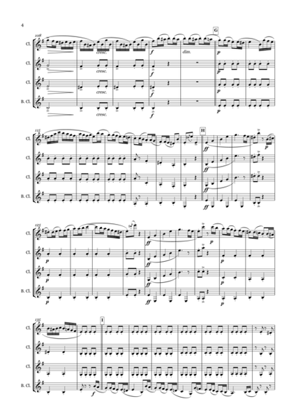Rondo Alla Turca for Clarinet Quartet image number null