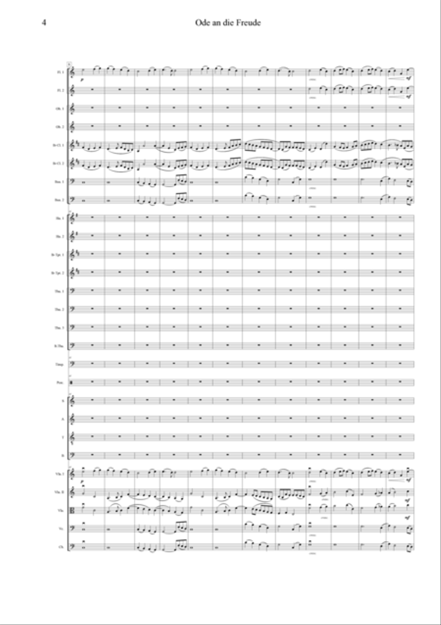Ode an die Freude Full Orchestra scores gallery preview page 4