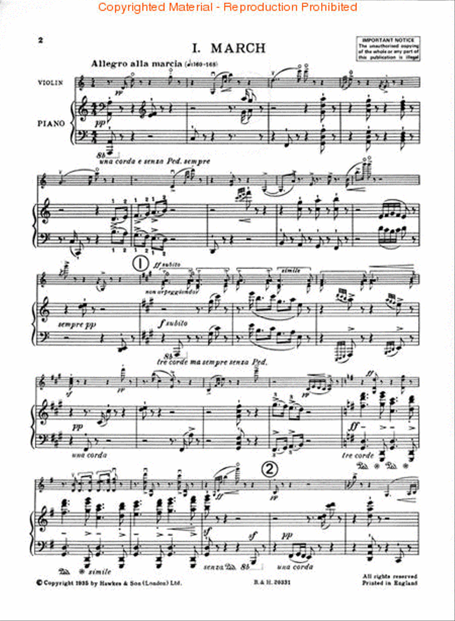 Three Pieces from the Suite, Op. 6 Violin Solo scores gallery preview page 2