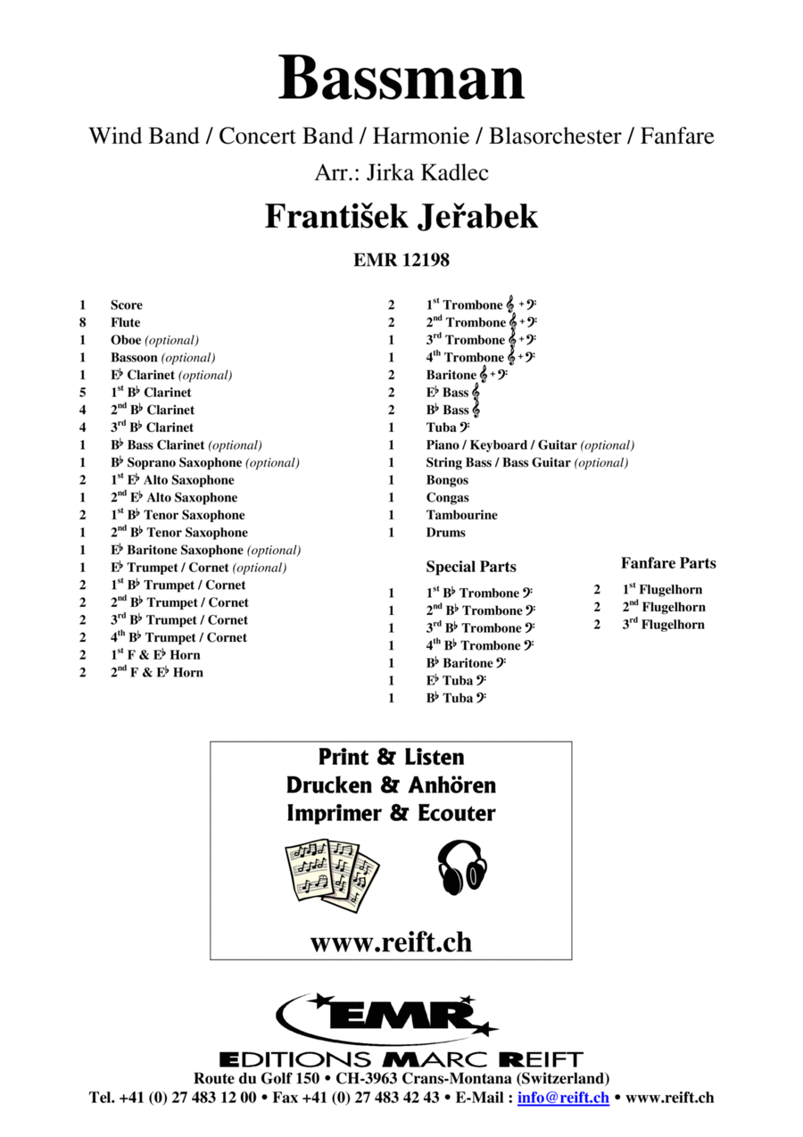 Bassman Bassman Concert Band scores gallery preview page 1