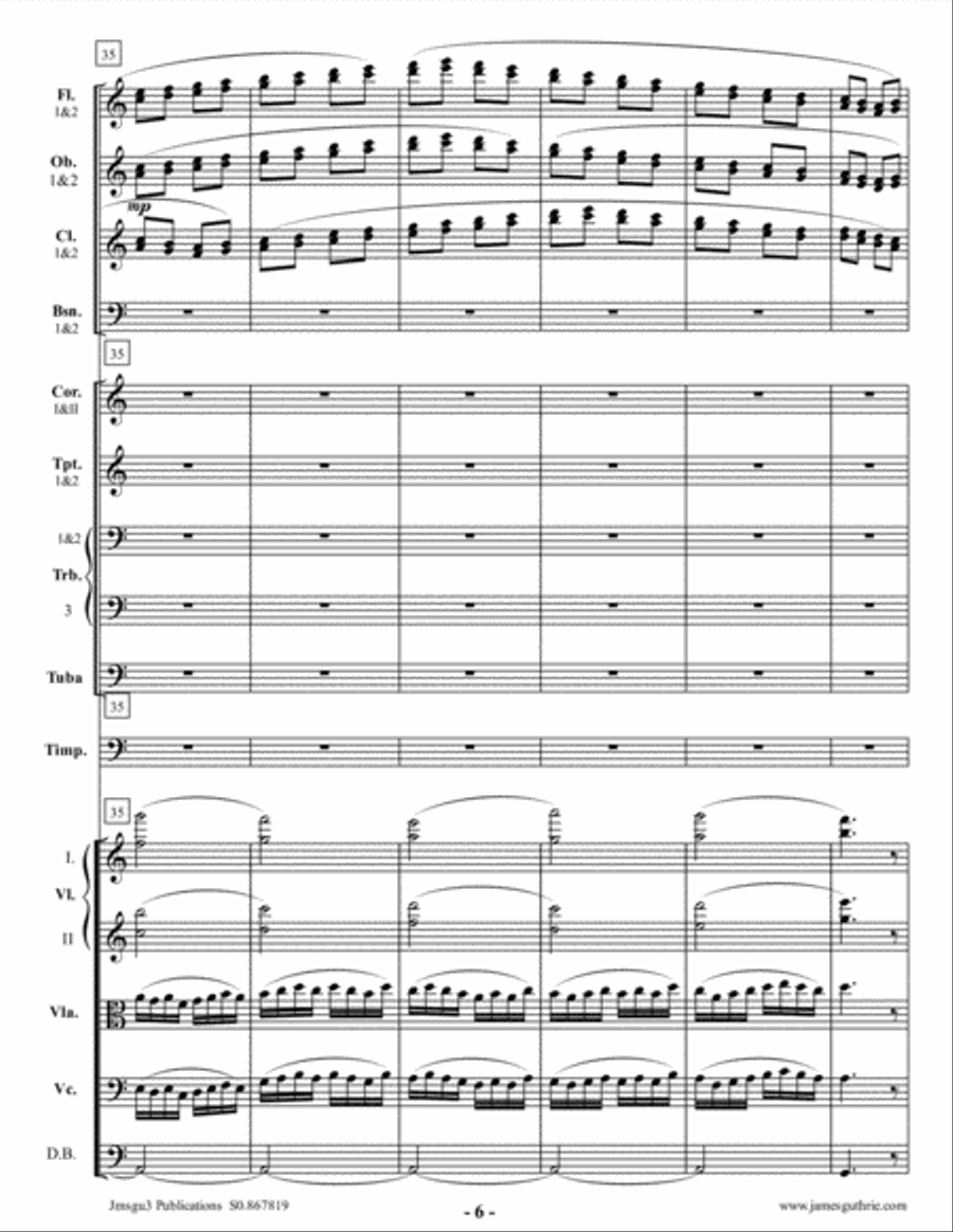 Guthrie: Phrygian Fantasy for Orchestra Full Orchestra scores gallery preview page 6