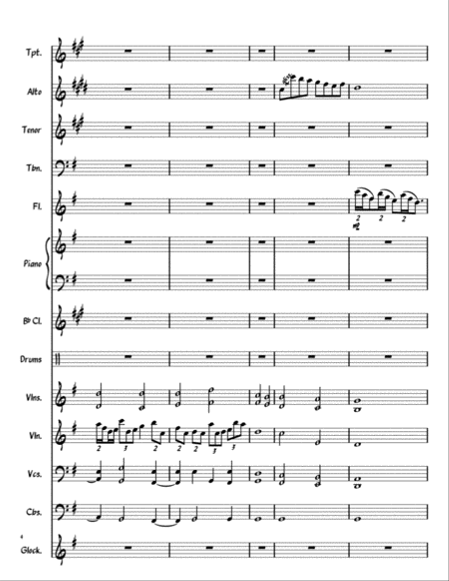 The Wexford Carol (In the Orchestral Jazz style of Irving Berlin, George Gershwin, Cole Porter, etc. Jazz Ensemble scores gallery preview page 4