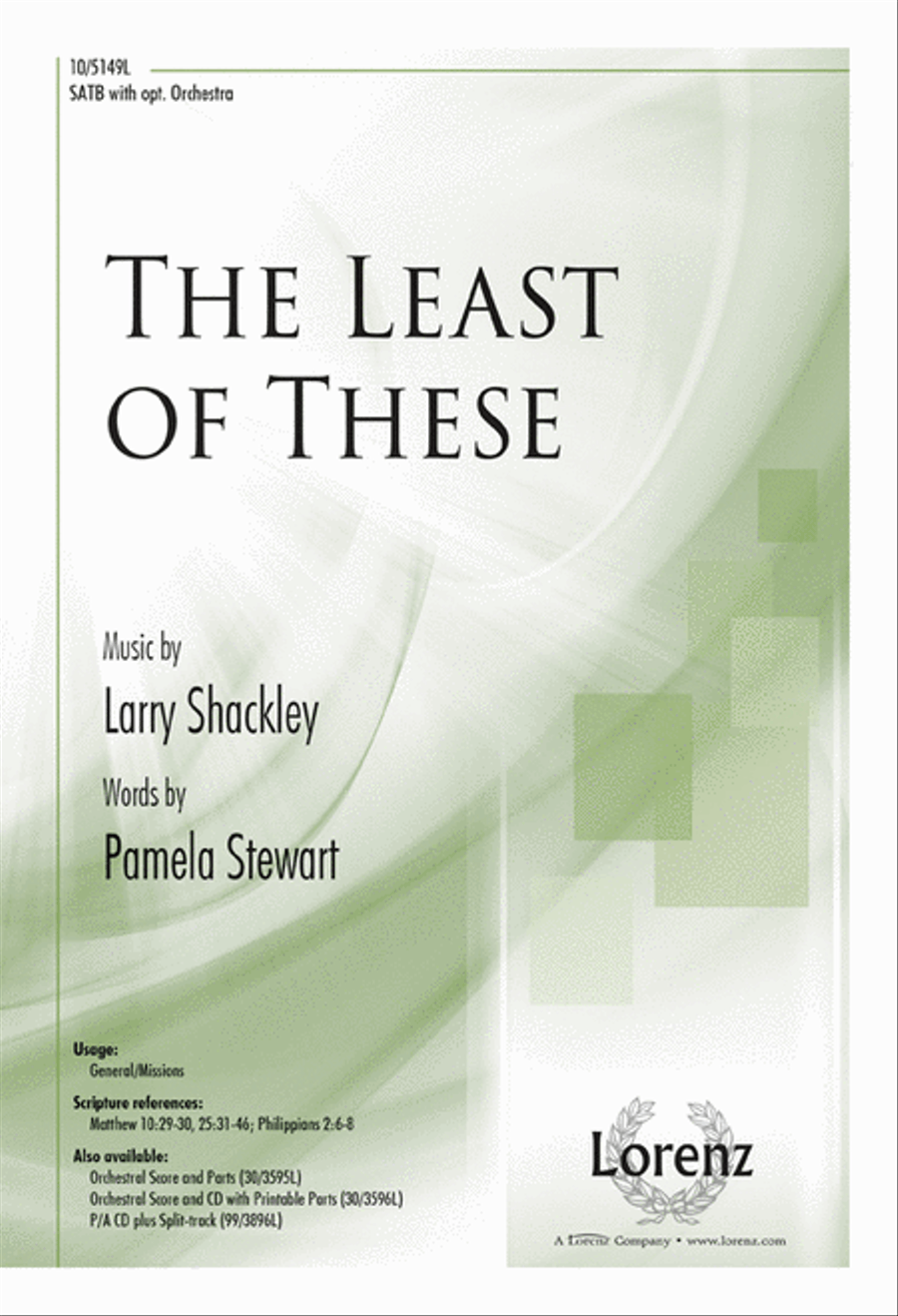The Least of These 4-Part scores gallery preview page 1