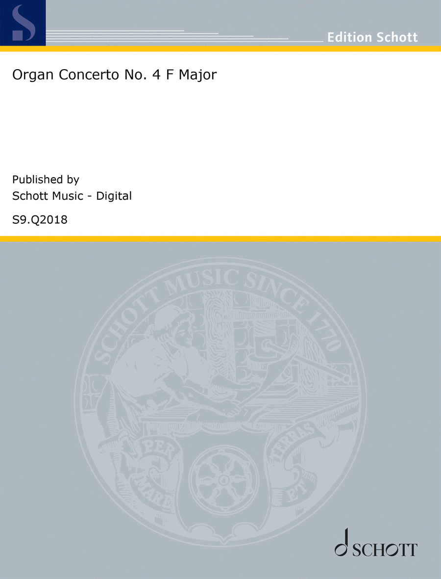 Organ Concerto No. 4 F Major Violin scores gallery preview page 1