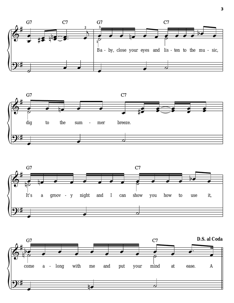 A Little Less Conversation Easy Piano scores gallery preview page 3