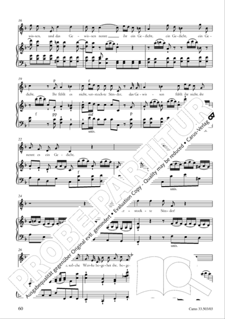Passion according to St. Matthew (Passions-Musik nach dem Evangelisten Matthaus) SSATB scores gallery preview page 61