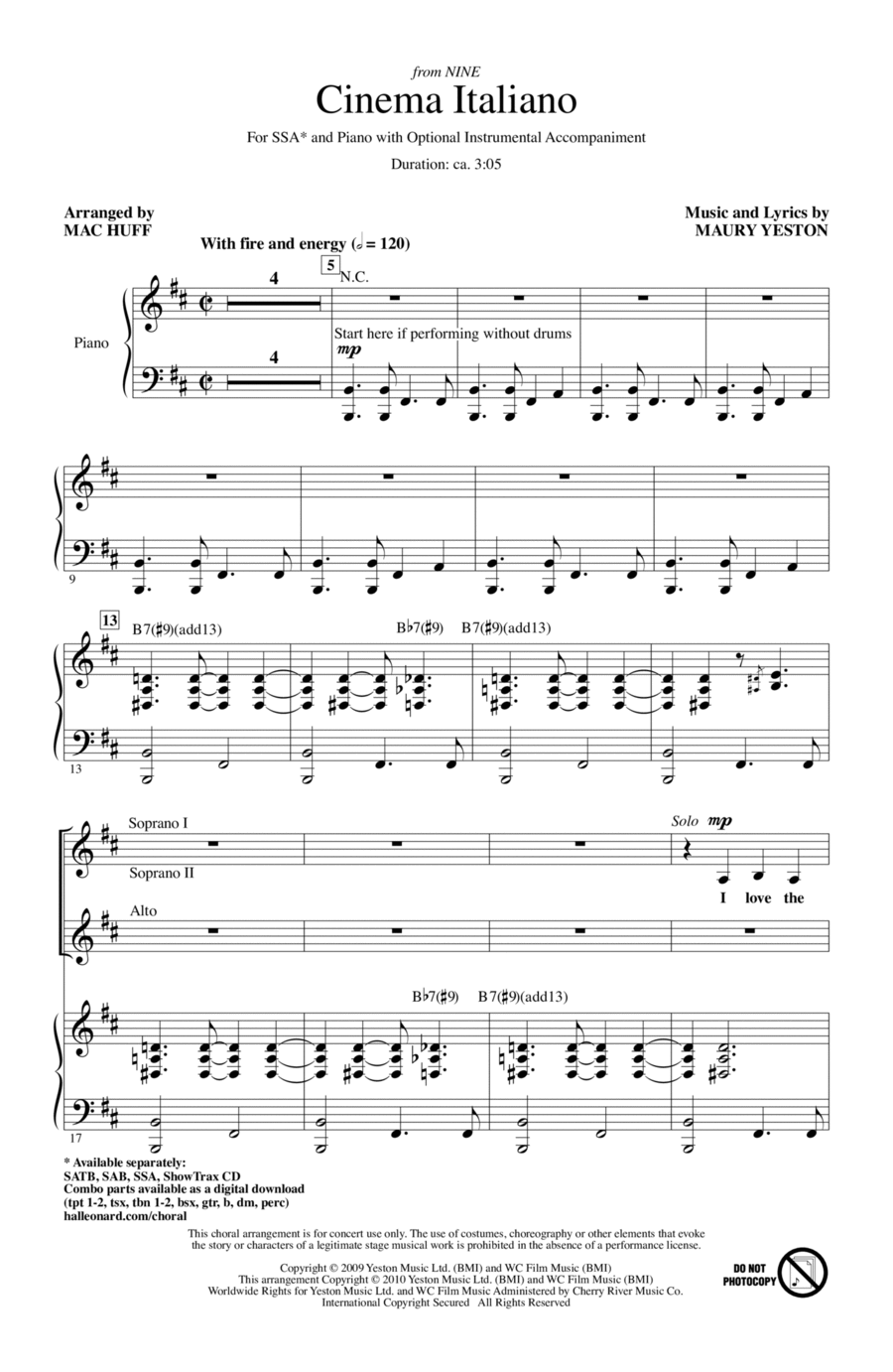 Cinema Italiano Cinema Italiano SSA scores gallery preview page 1